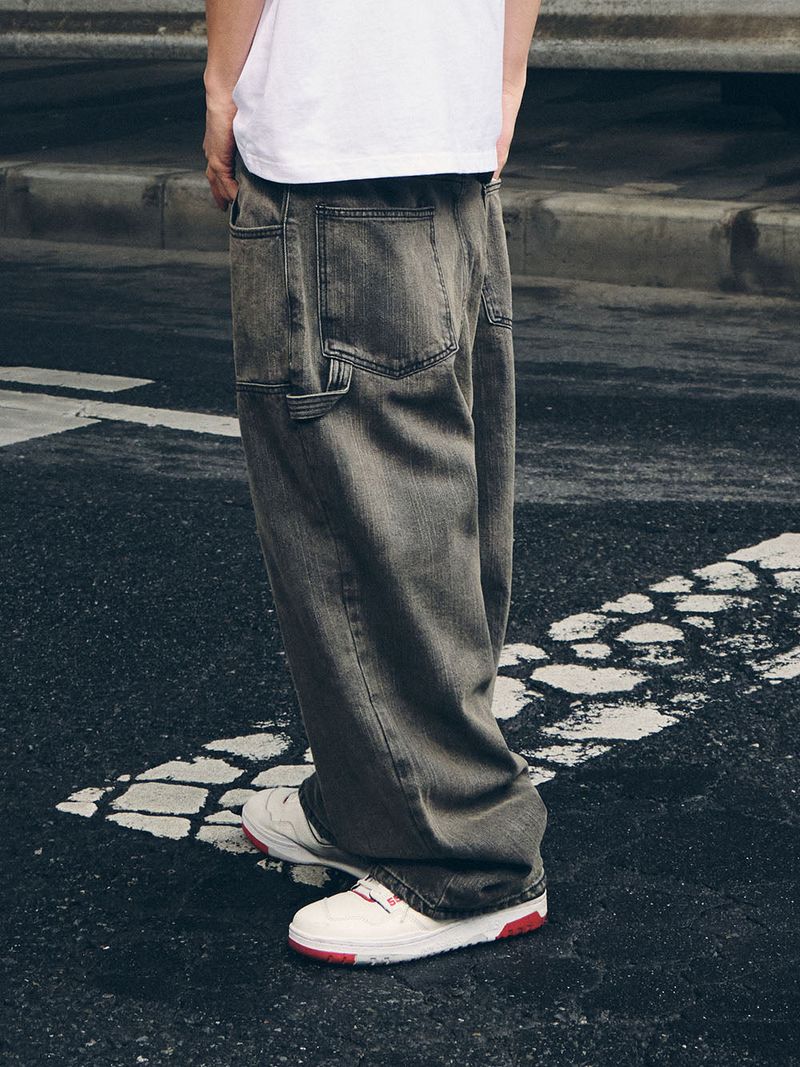 WORK WIDEFIT DENIM PANTS BLACK