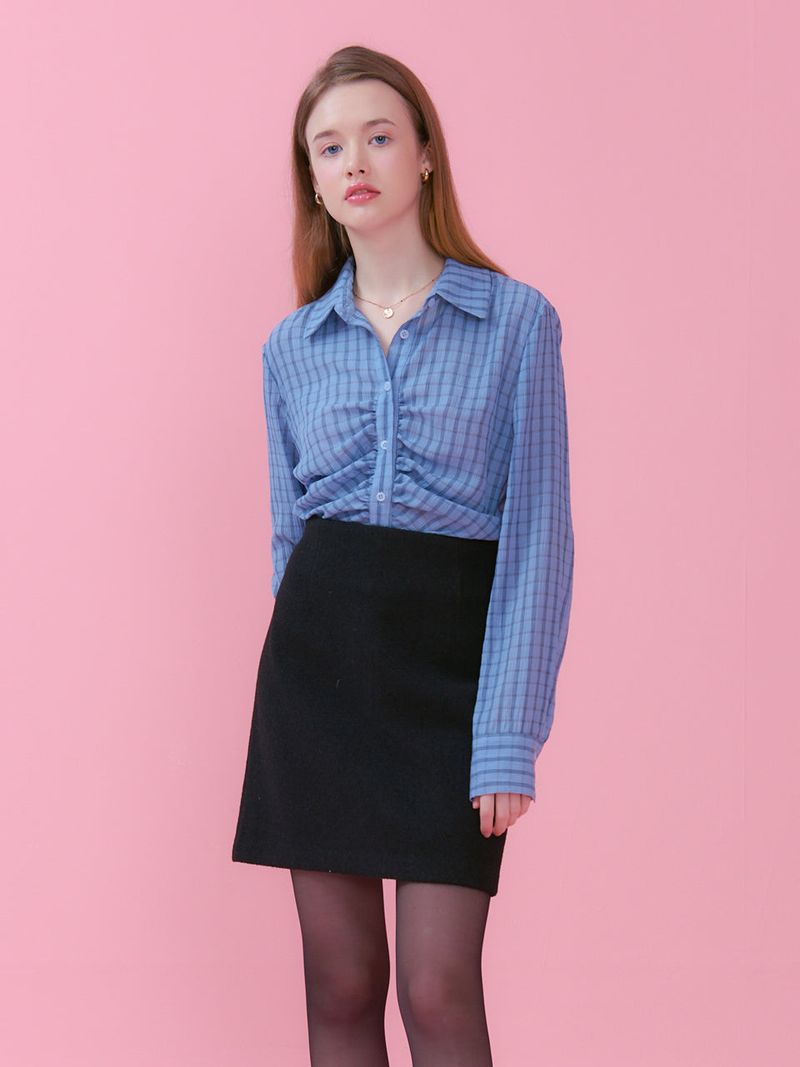 JENNY TWEED MINI SKIRT_BLACK