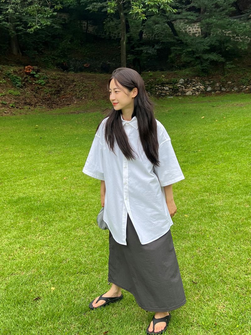 Pocket nylon string skirt