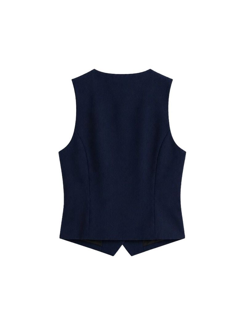 [PRE-FALL] Dana Vintage Button Tailored Vest Navy