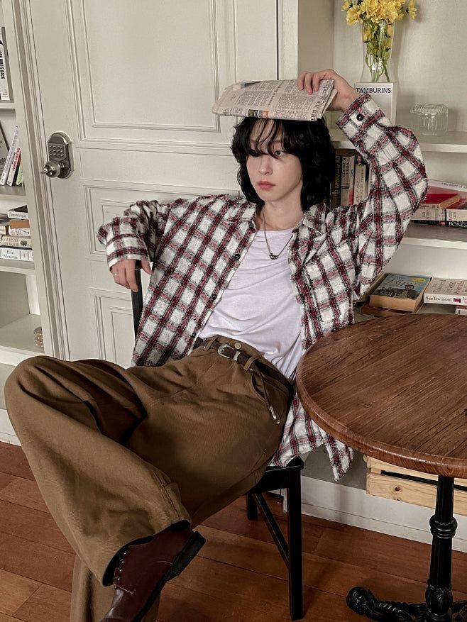 Back Button Wide Cotton Pants