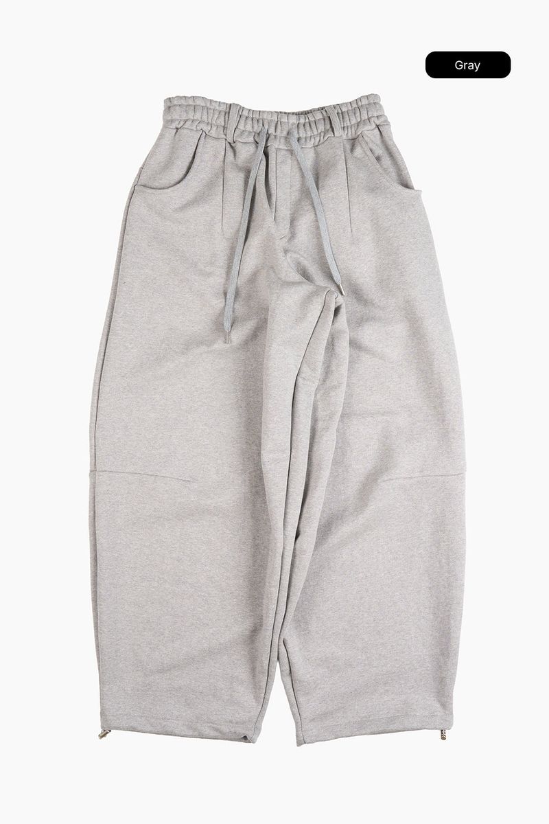 Terry wide belted sweatpants