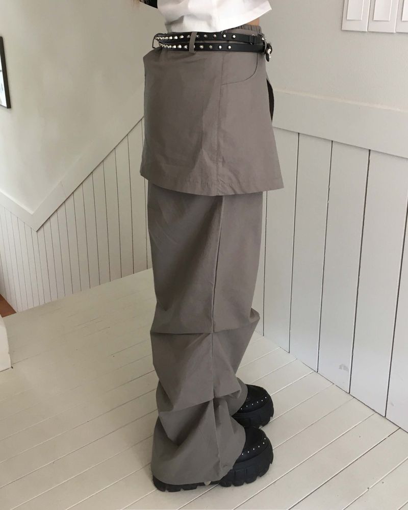 Pintuck skirt pants