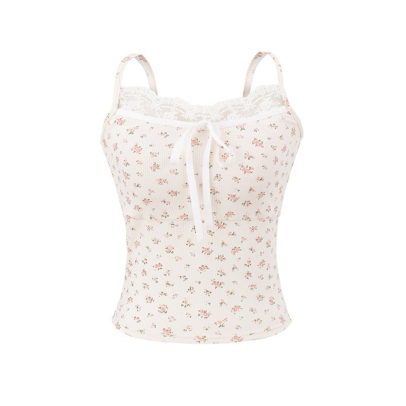 Cozy&Kitsch（コージーアンドキッチ）の「Elva Lace Ribbon Cami Top（Tops）」