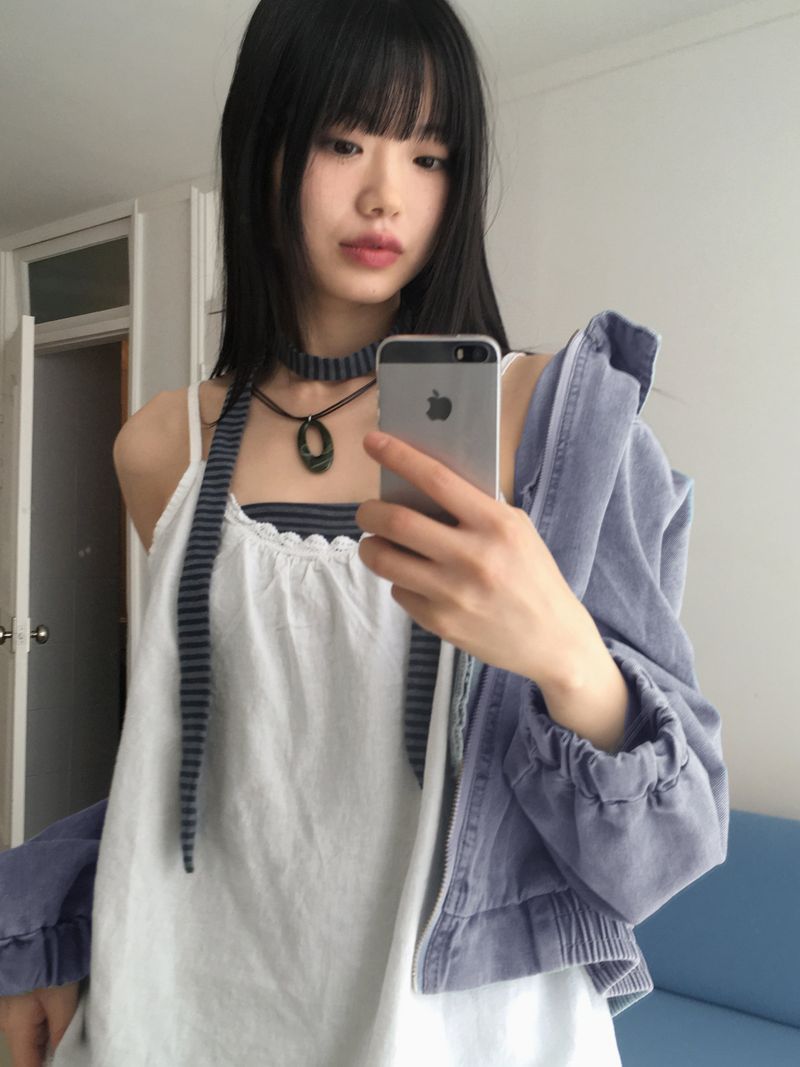 Minmin Vintage Oval Donut Two-Strap Necklace