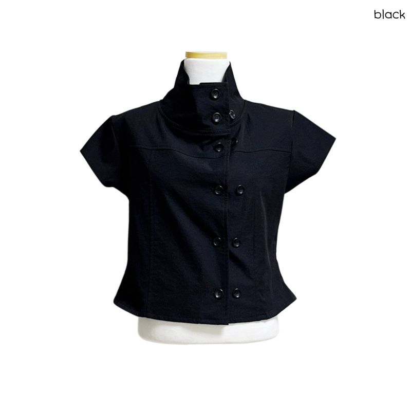 (2color) Double Trench Cap Blouse