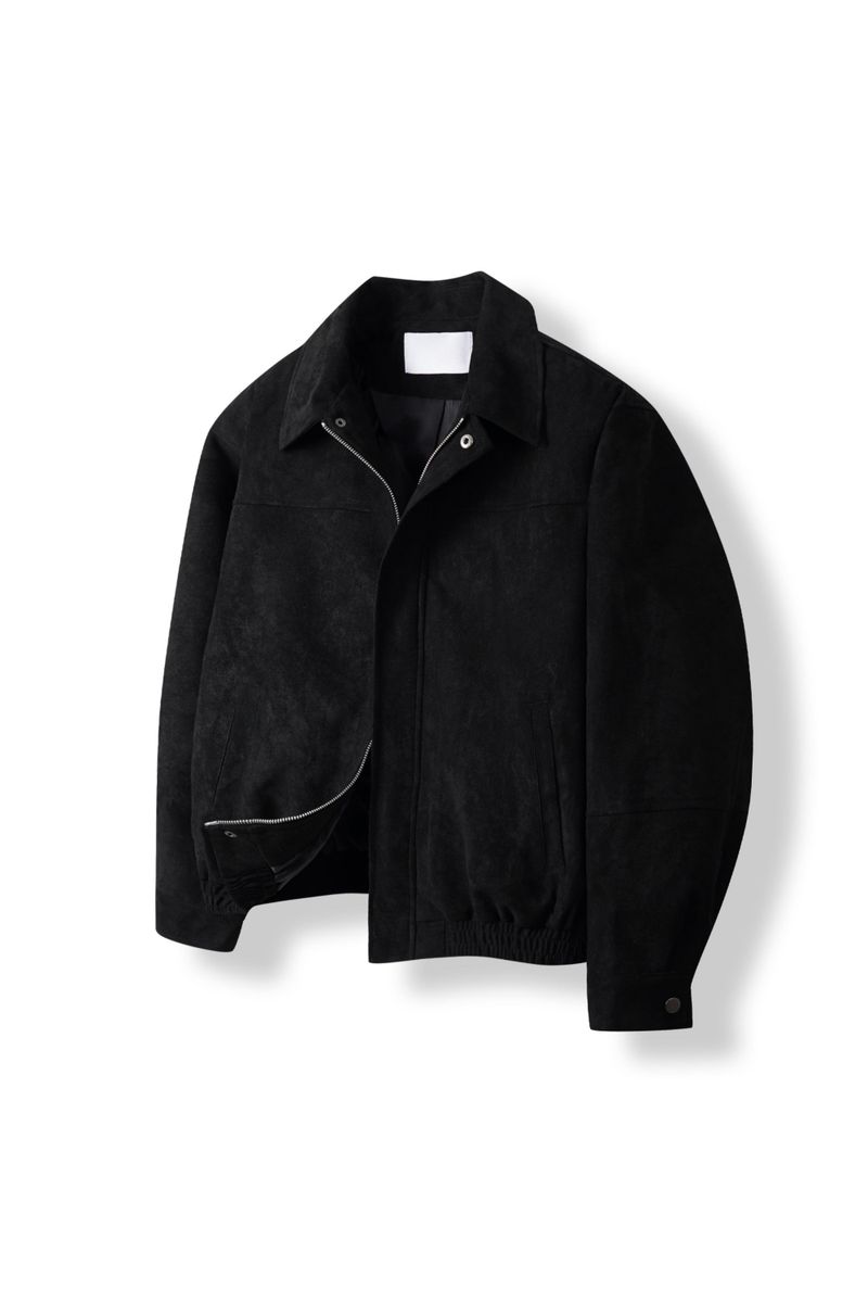 low cropped suede jacket (3colors)