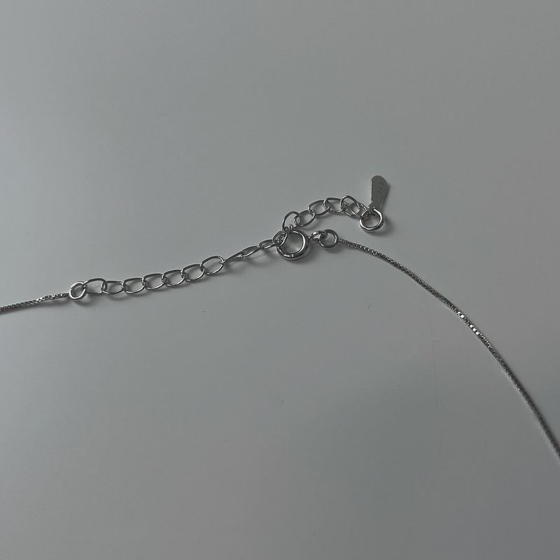 simple square necklace (925silver)