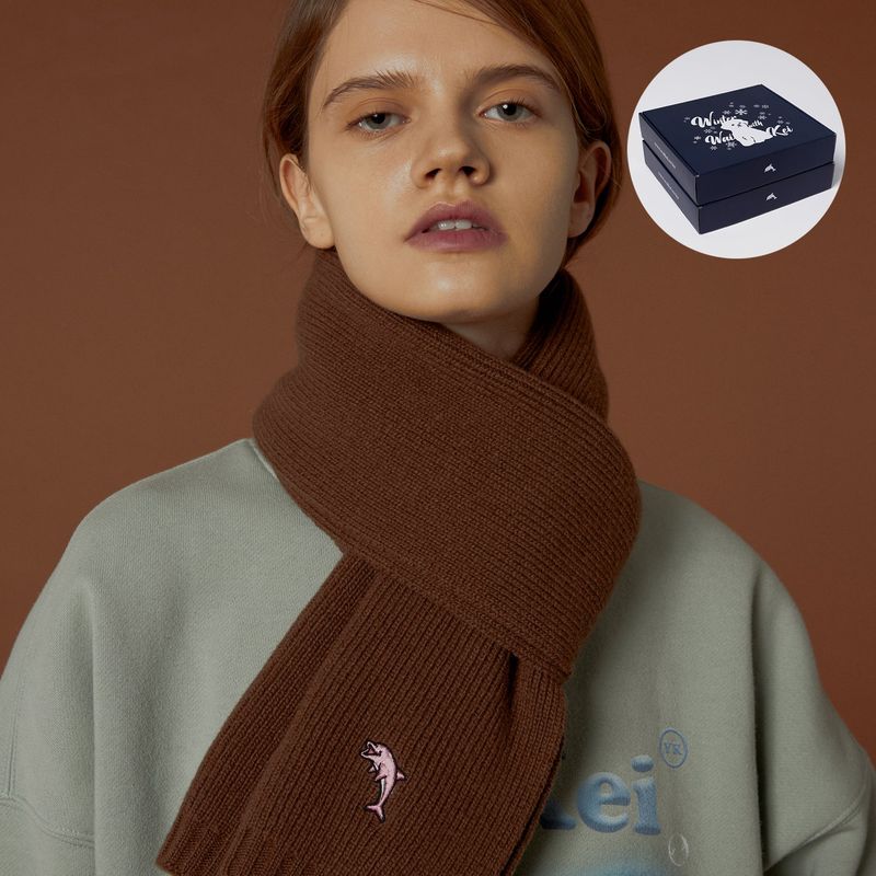 [Gift Box] Dolphin Cashmere Muffler + Gloves SET