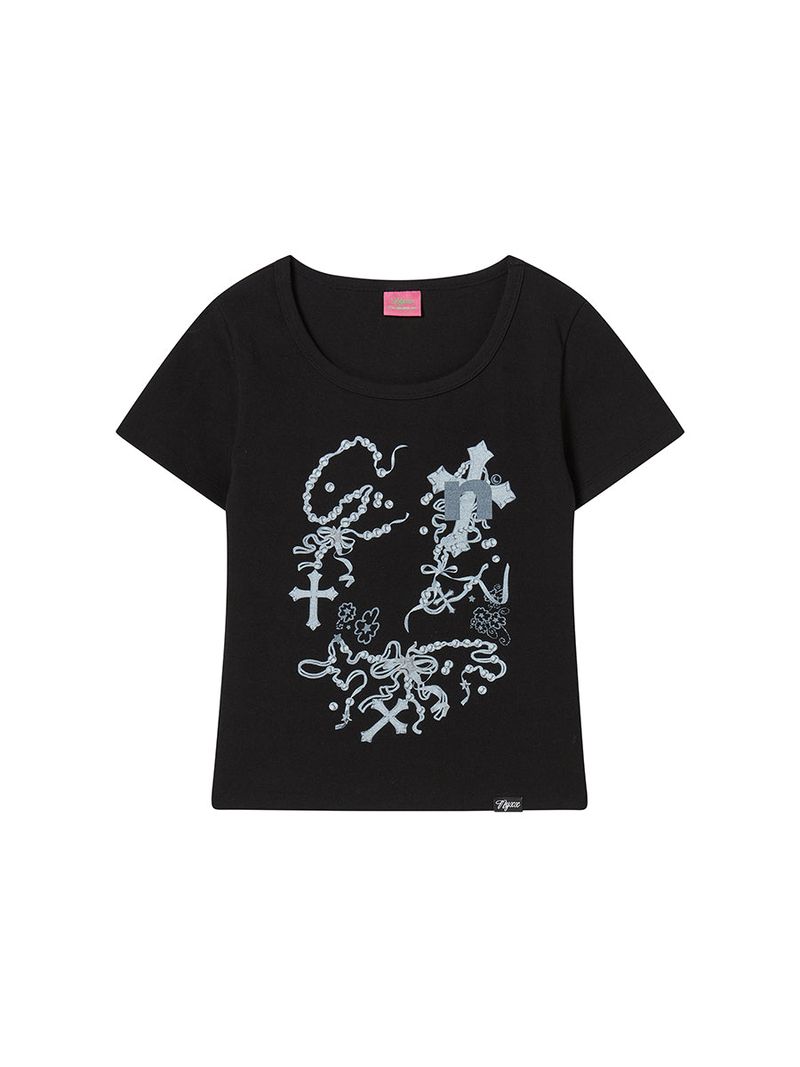 PEARLY TEE (BLACK)