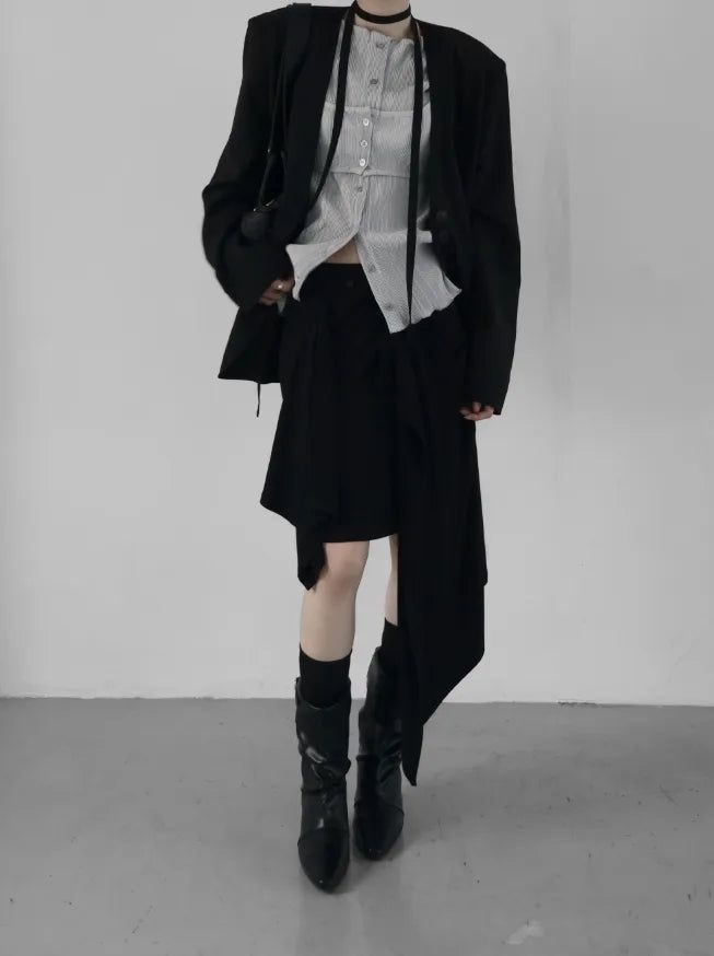 Bio Collarless Maxi Jacket