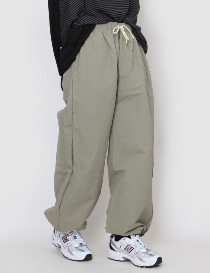 Nylon String Wide Pants