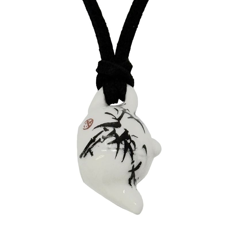 Teapot Ceramics Necklace [Bamboo]