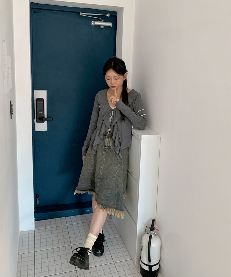 meltingyun（メルティングユン）の「Cocoa frill cardigan（Jackets/Outerwear）」