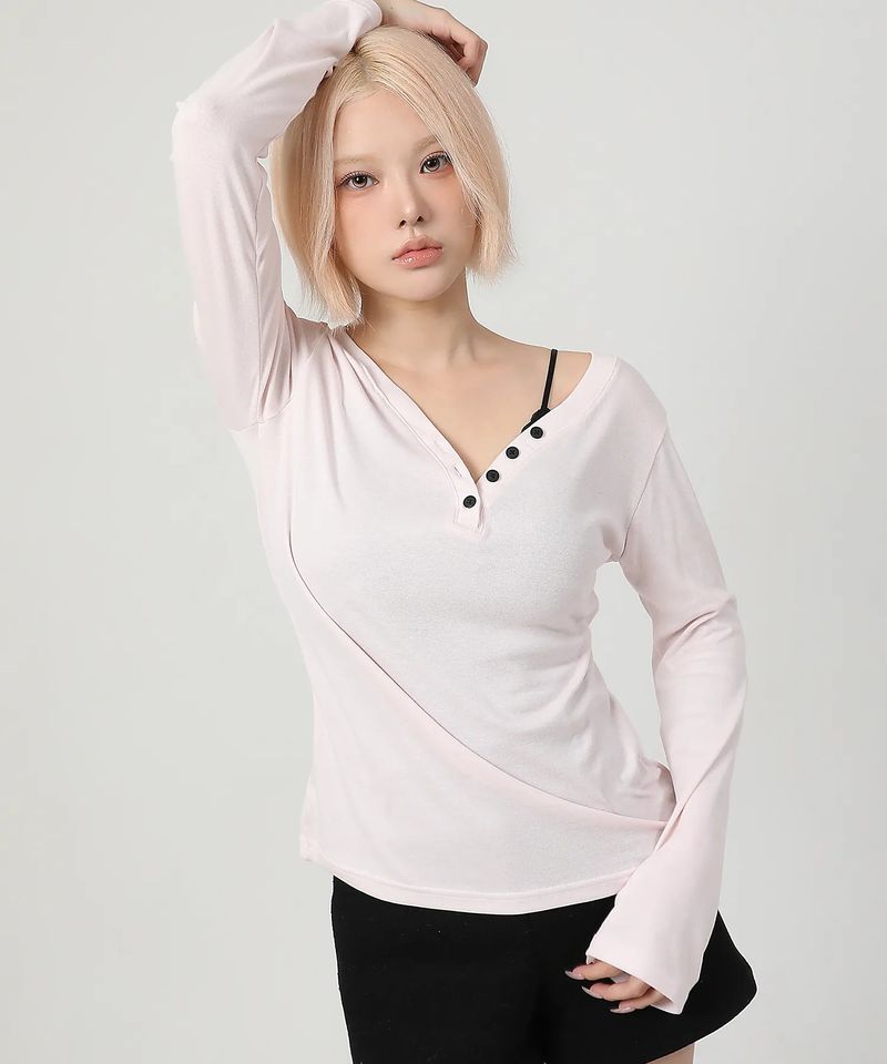 Button Slim Fit Knit