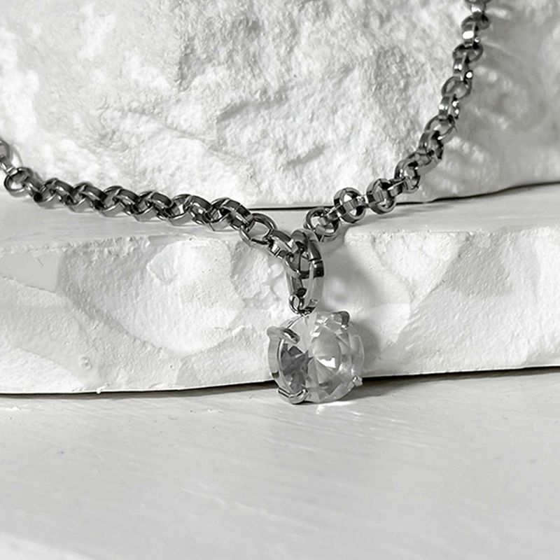 ss-ice line one necklace_dia