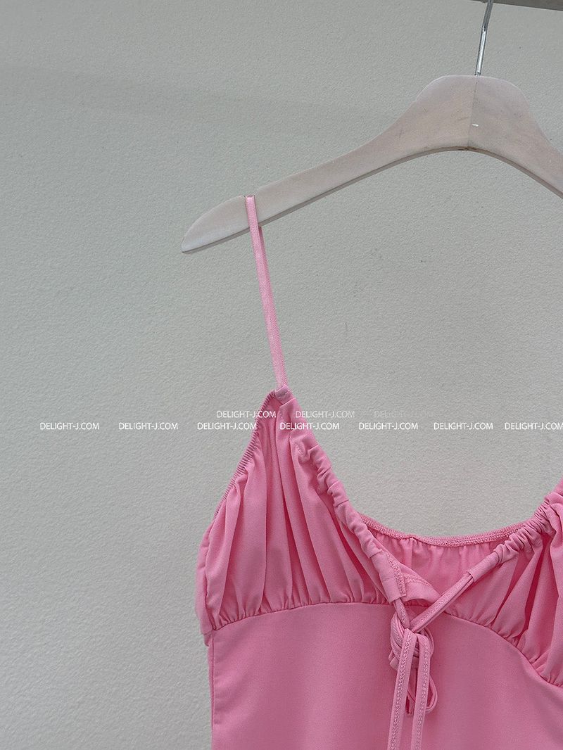 Boleum shirring bustier cropped sleeveless