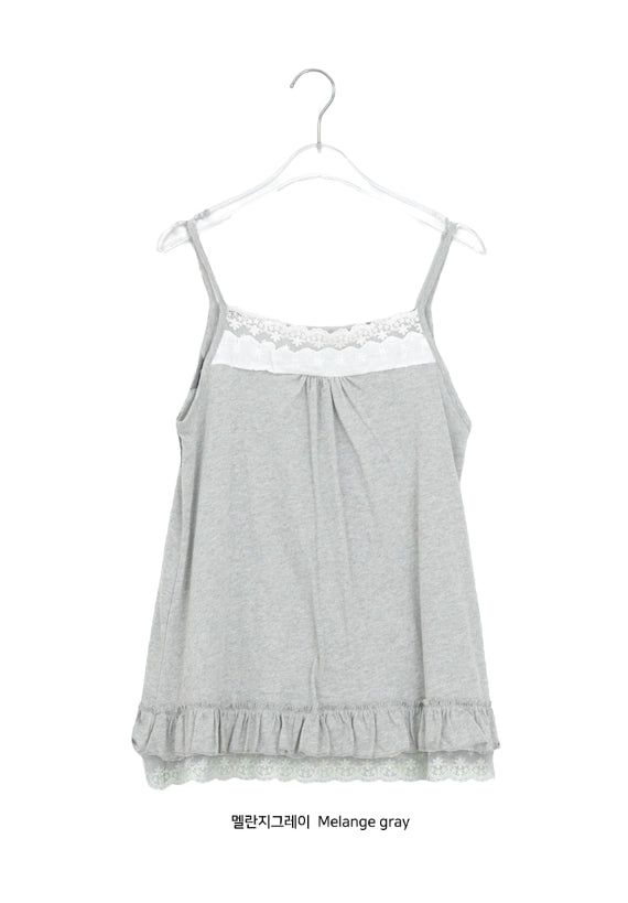 Severine Lace Color Layered Strap Sleeveless