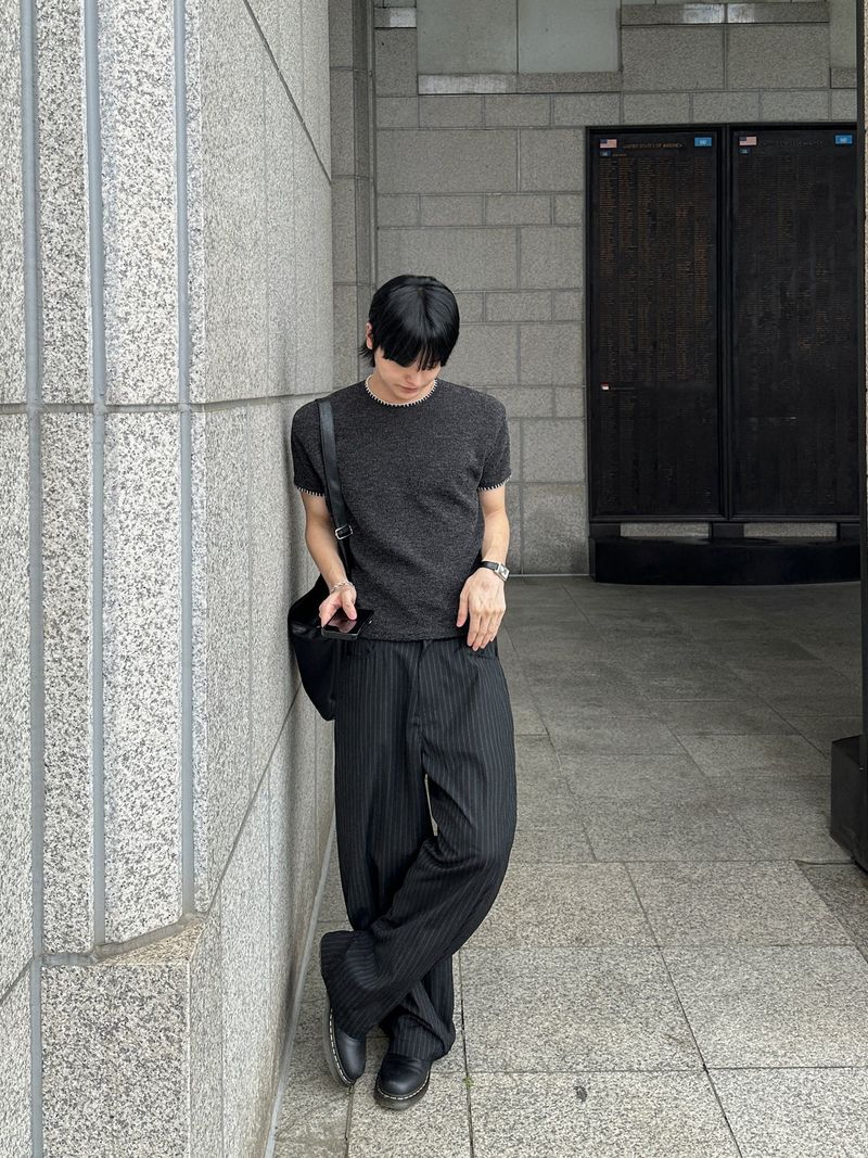 Abel Tencel Stripe Wide Slacks