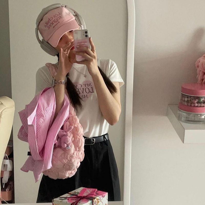 LES CHATS BALL CAP PINK