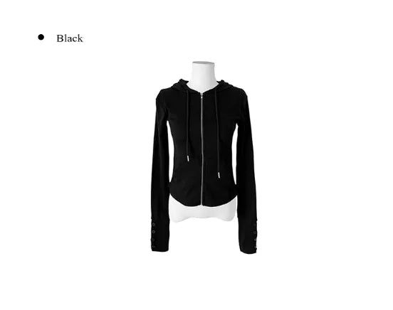 Coa Slim-Fit Button Hood Zip-Up