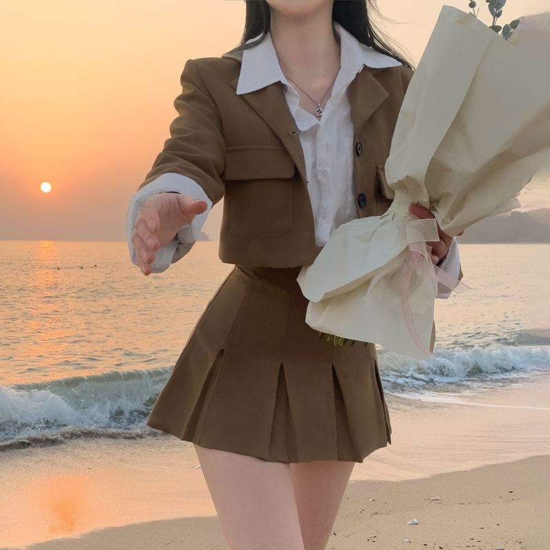 [BELLIDE MADE] Spring version, color jacket + skirt setup