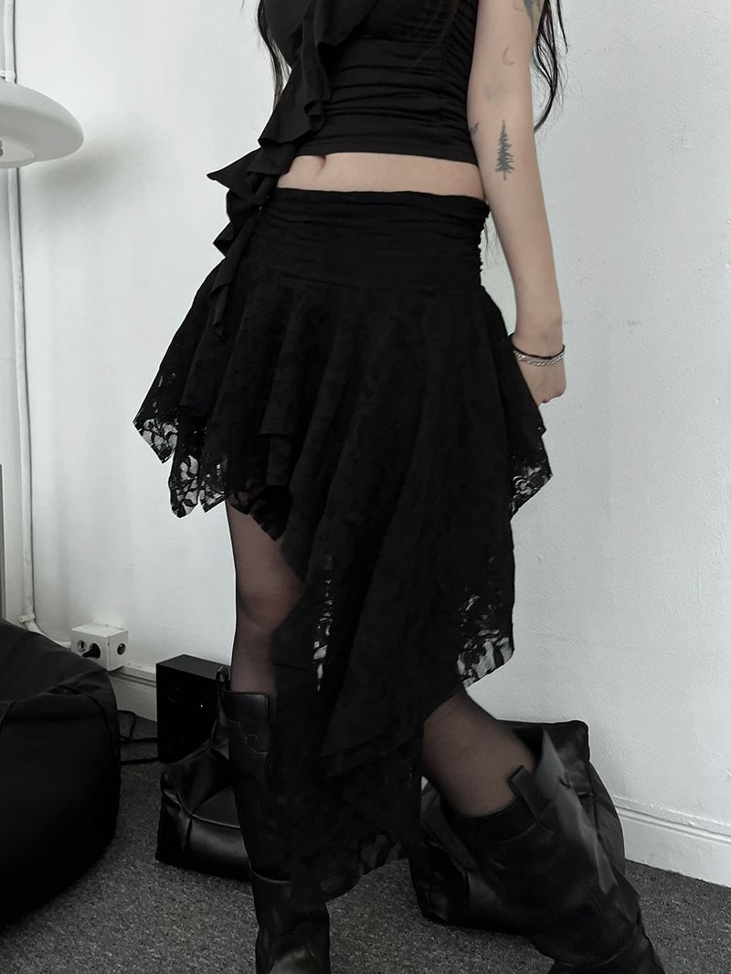 rose uncut skirt (2color)