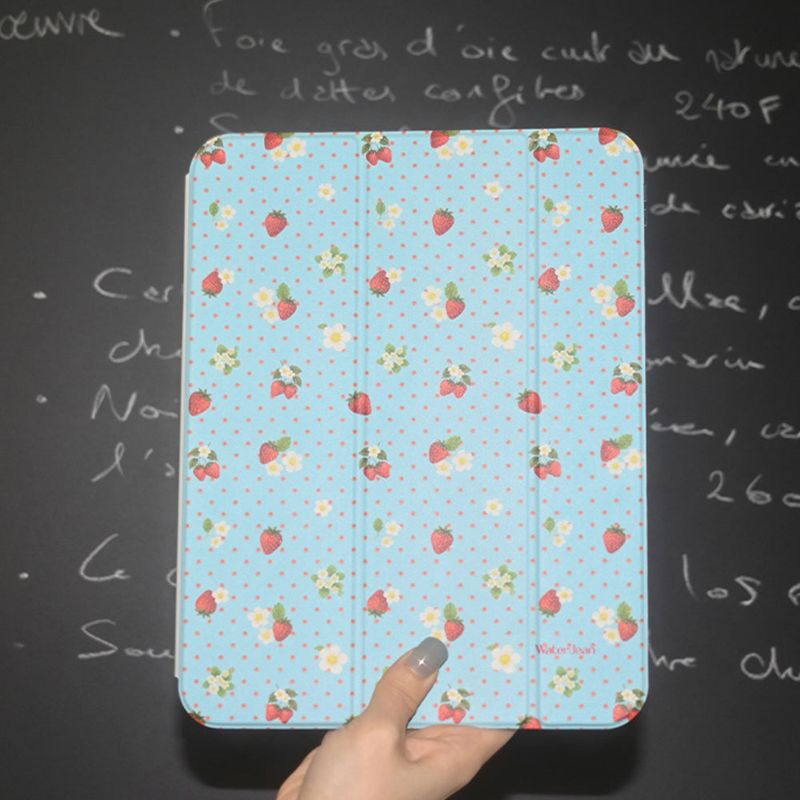 [MADE] fruits dot iPad case (strawberry)
