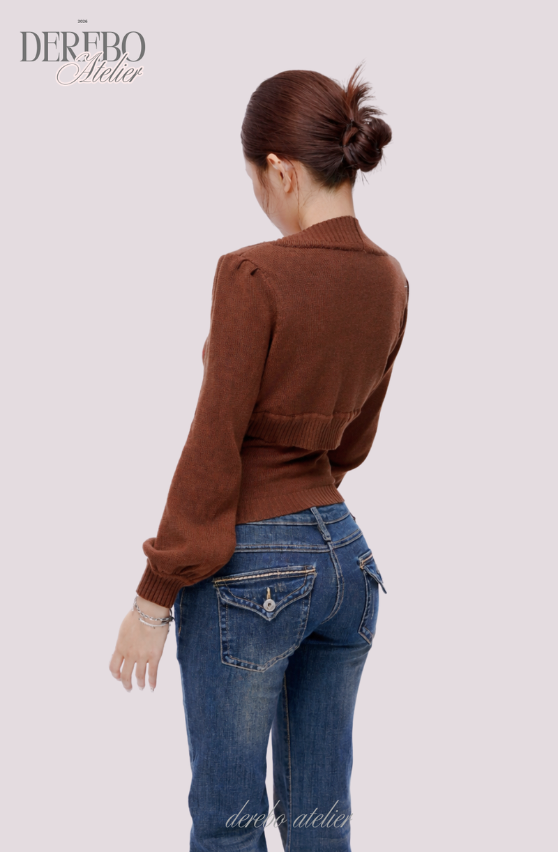 Heritage Brown Bolero Two-Piece Top