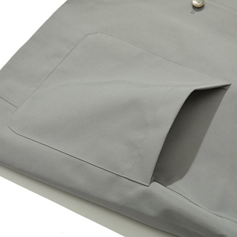 BSR2223FWJK063 LOGO COLLAR COTTON BASIC JACKET GRAY