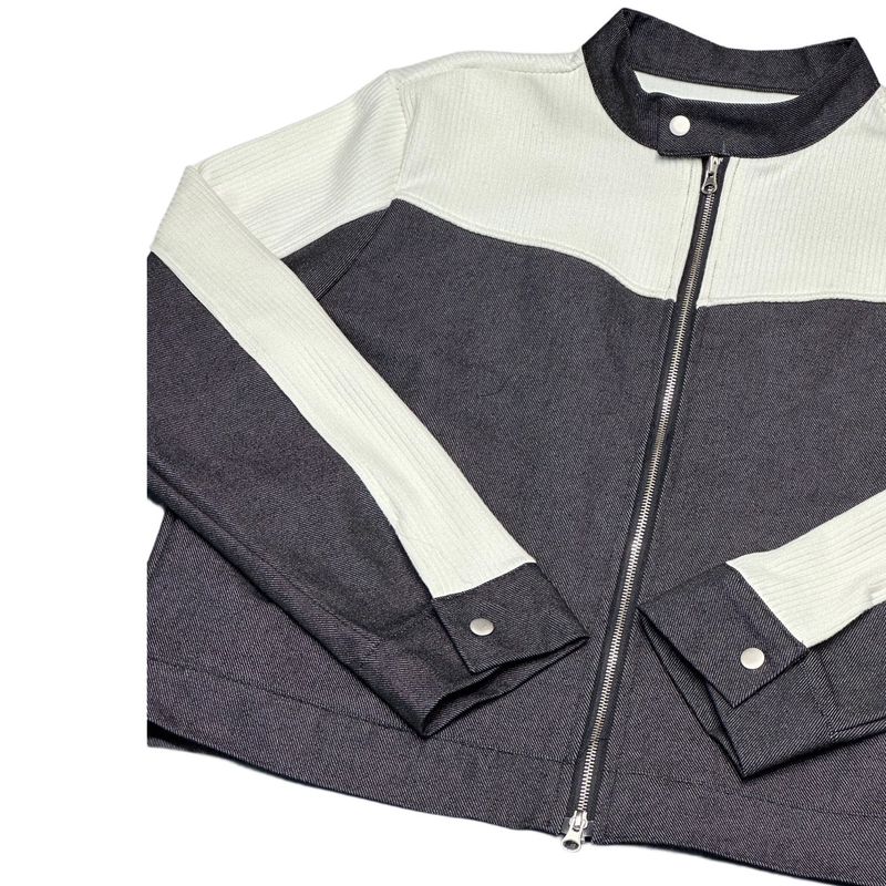 Sonic Color Block Biker Jacket (2 Colors)