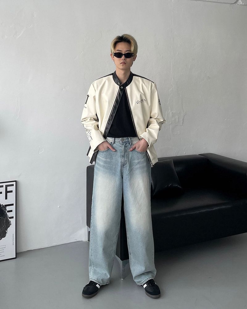 90's Bike Leather Jacket (2 colors)