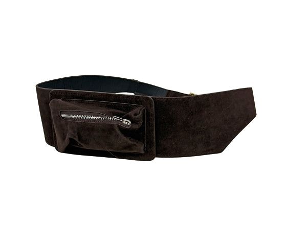 suede pocket belt