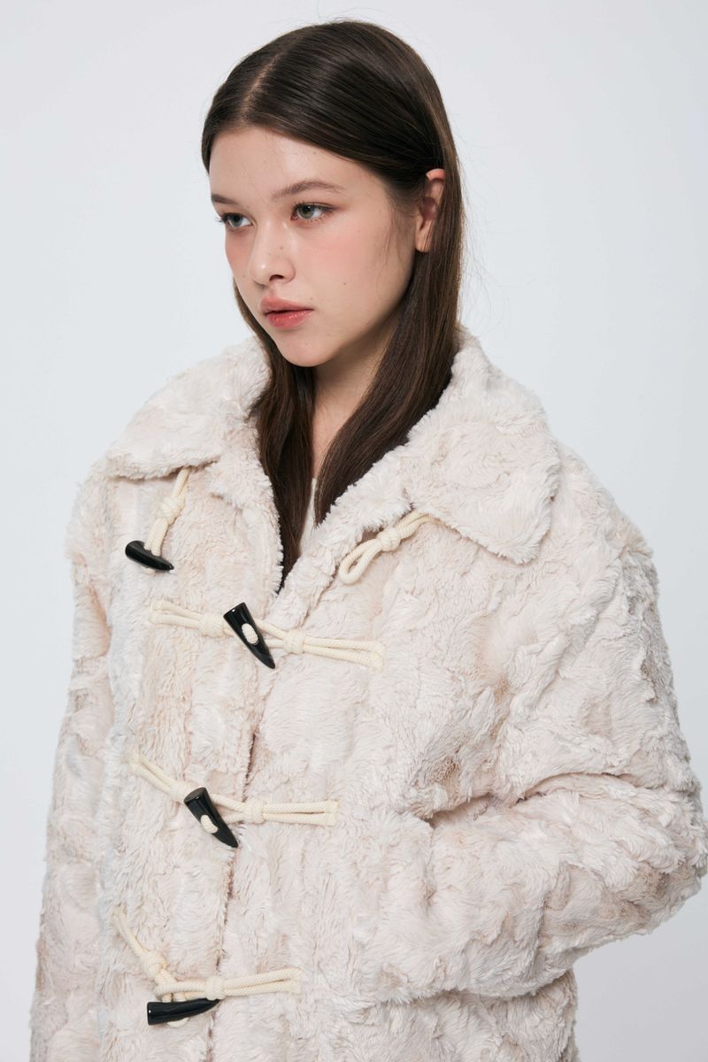 COZY FUR JACKET / BEIGE