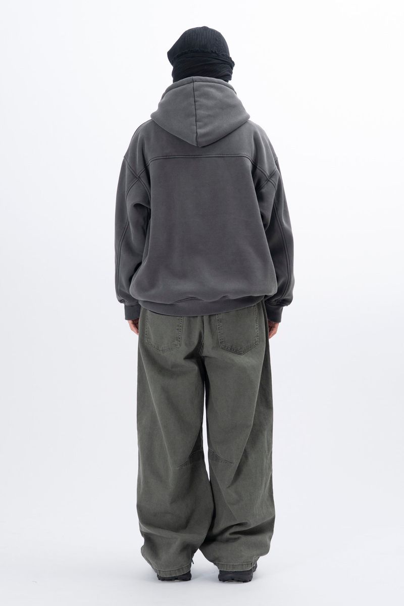Lever Knee Pintuck Washed Cotton Pants