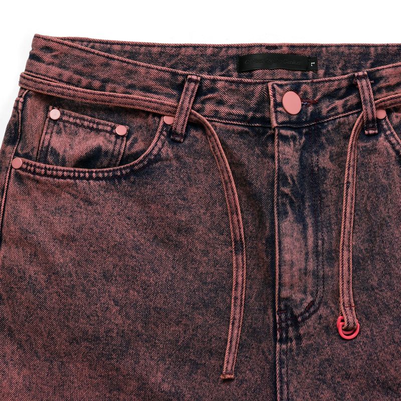 WINE DENIM SHORTS