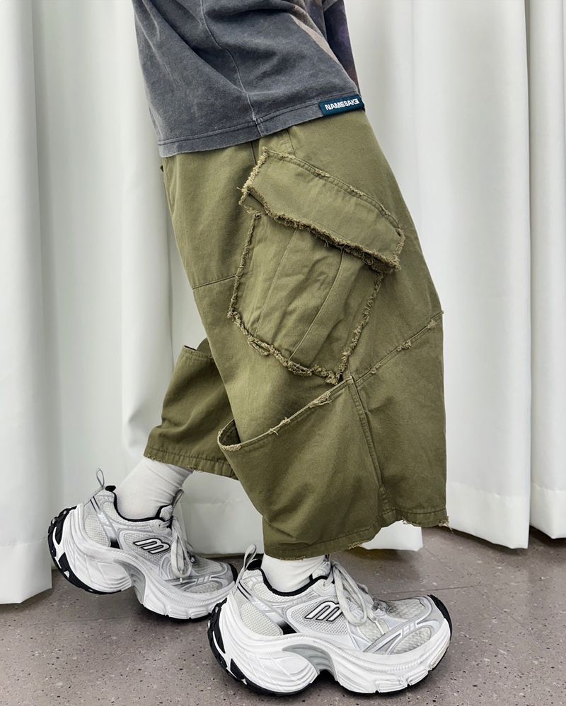 VTG BACK BOOTS CARGO SHORTS_KHAKI