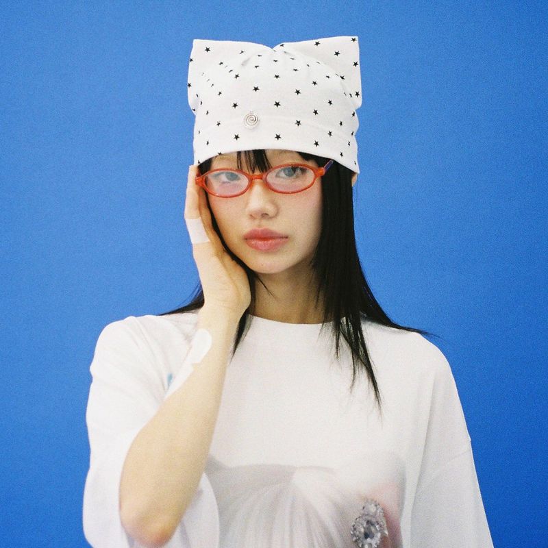 CLUT STUDIO（クラットスタジオ）の「Cat Ear Star Beanie - WHITE（Hats）」
