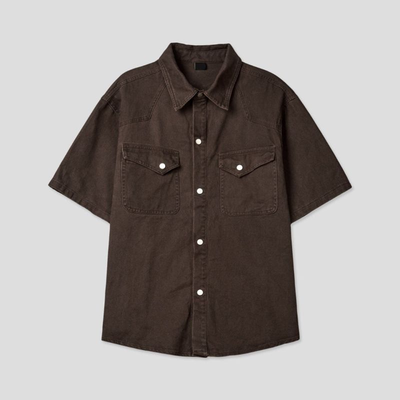 LMN Cattle Caccion Western Cotton Short-Sleeved Shirt (3 colors)