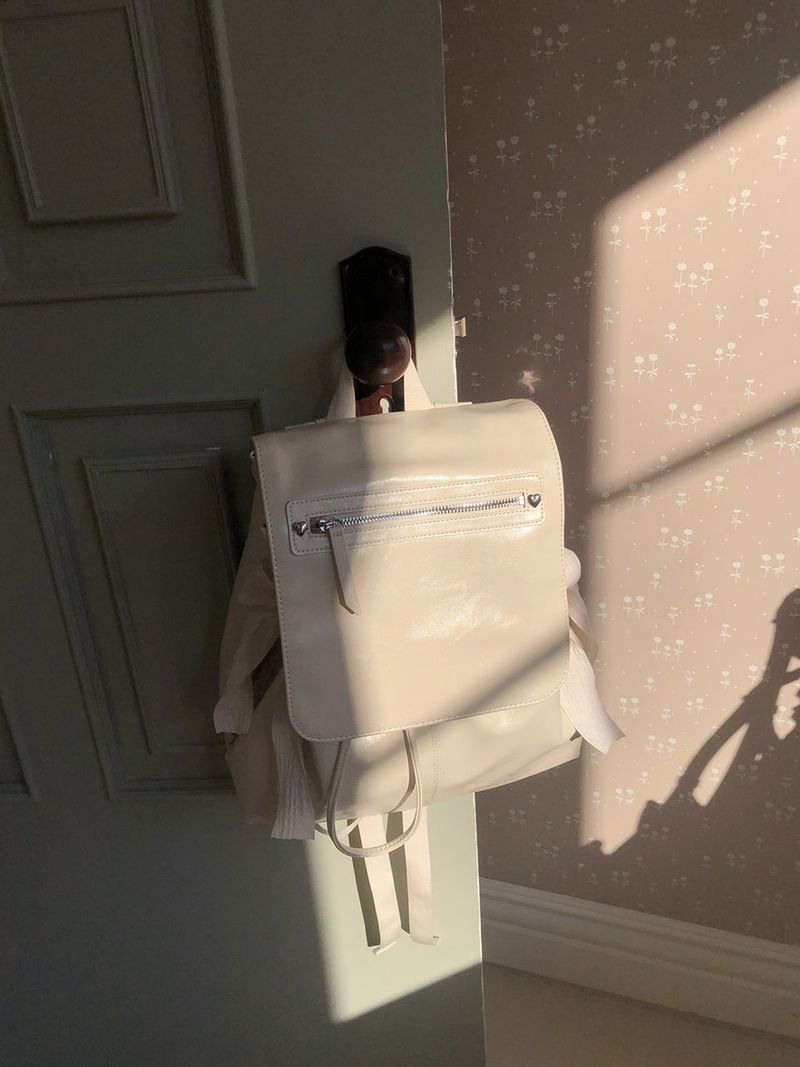 Classic bow bakcpack_cream