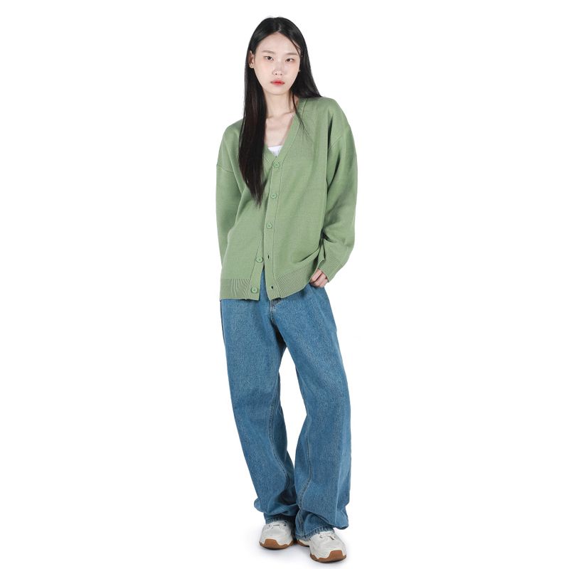OVERSIZED CARDIGAN APPLE GREEN