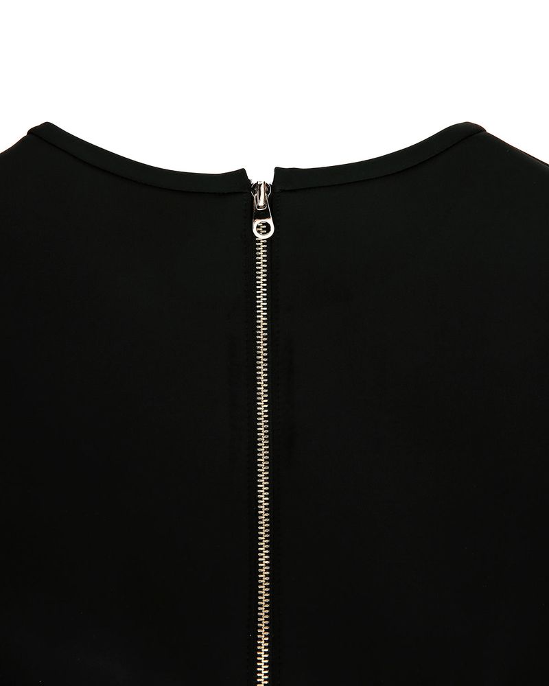 Pintuck Jersey Top _ Black