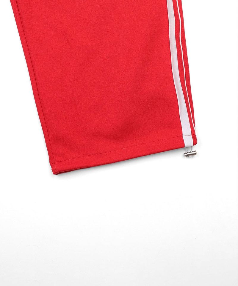 Star Piping Track Balloon Sweat Pants - Red