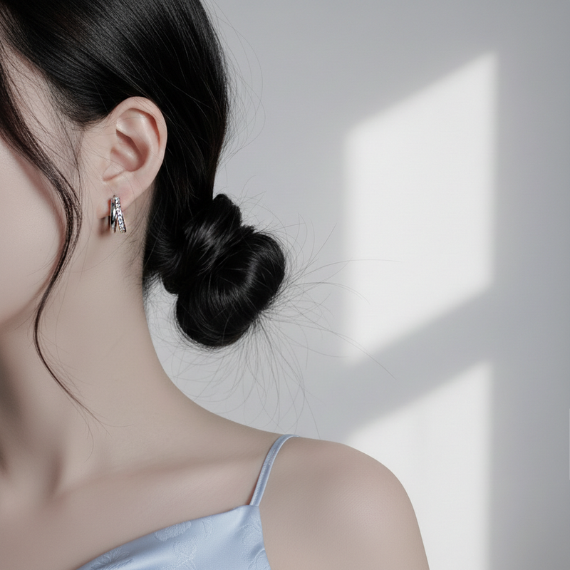 Glint Dual Ring Huggies Piercing