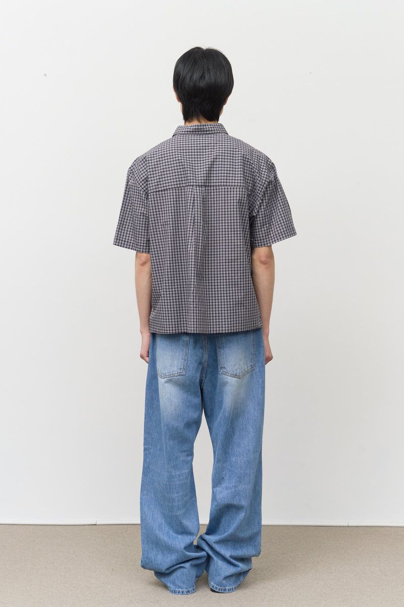 Sion Checked Half Shirt