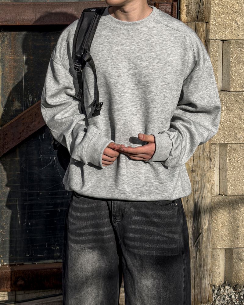Bael plain cut overfit sweatshirt