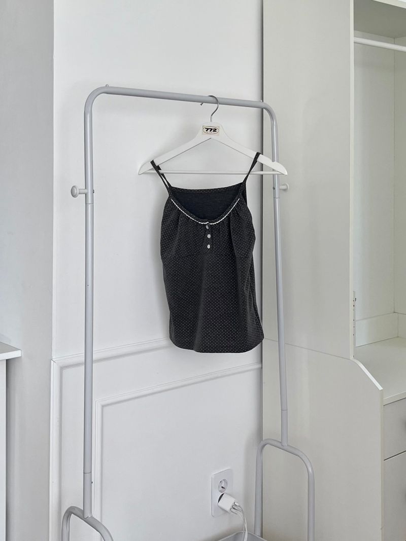 Dot Shirring Sleeveless (3 colors)