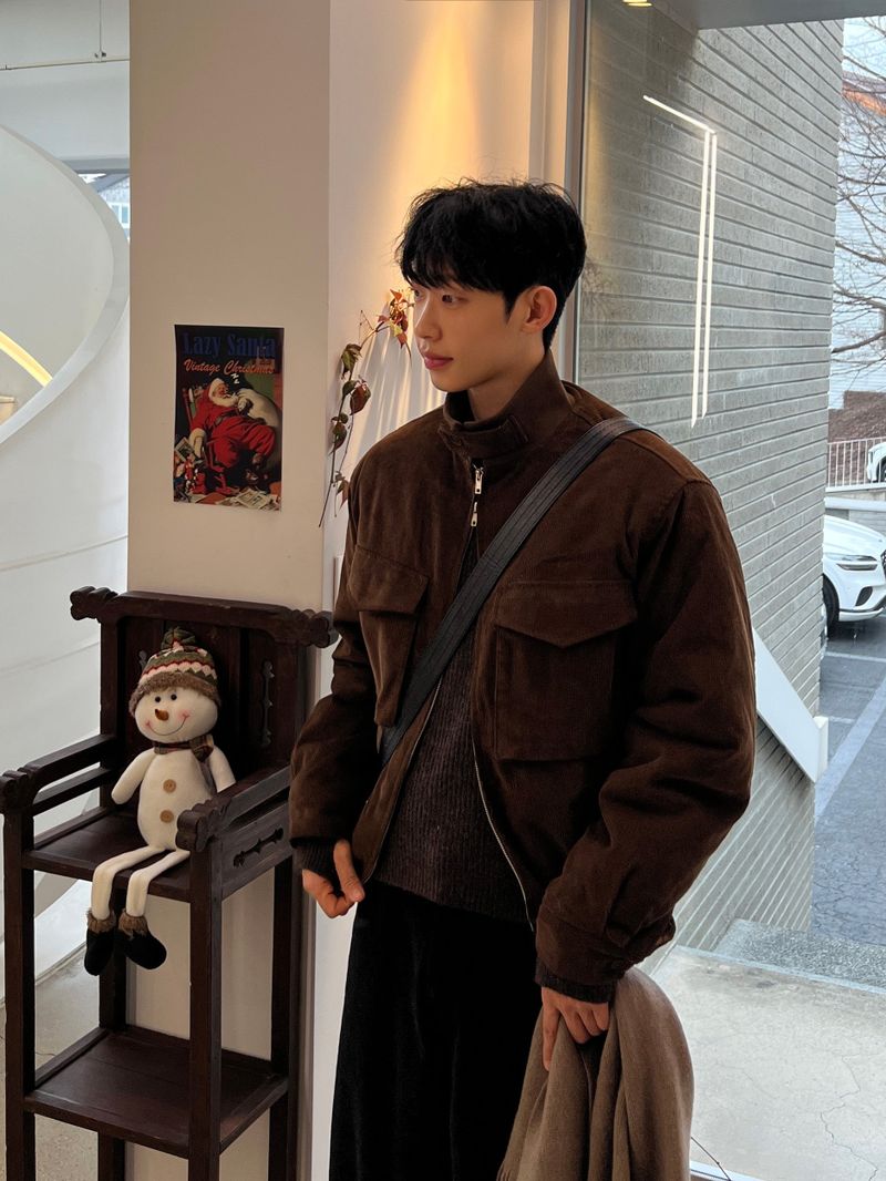 Anvil Corduroy Padded Jacket – M/L (3 Colors)