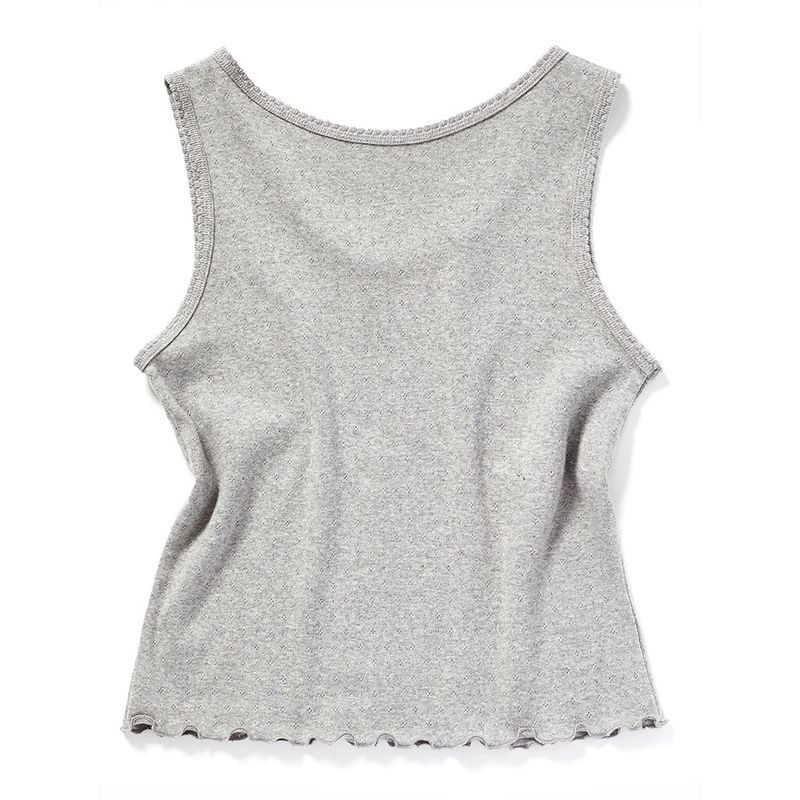 SCALLOP PUNCHING SLEEVELESS_GRAY