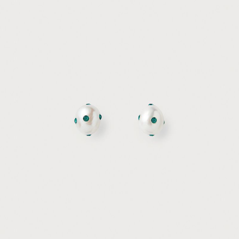 Irregular Polkadots Earrings, Green